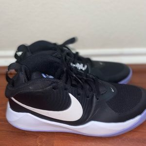 Nike sneakers, colors are black, white and lavender